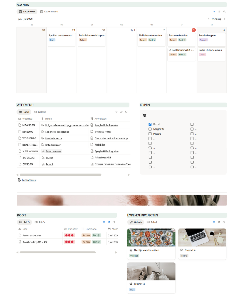 Digitale Notion Planner